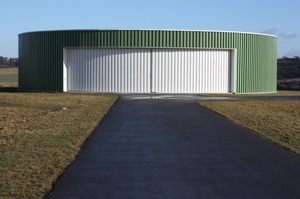 Rundhalle f�r Motorflugzeuge