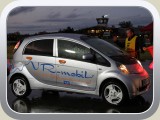 Das elektrische VR-mobil am Start.