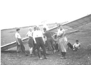 Pferd als Flugzeugschlepper