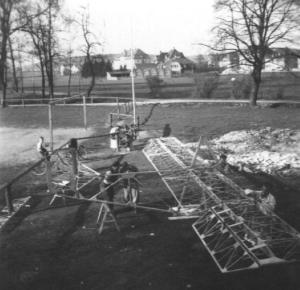 zusammenstecken des Rohbaus 1935