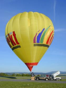 Marktballon kurz vor dem Start