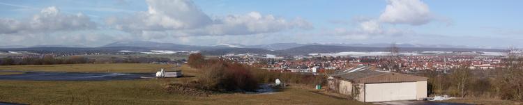Panorama der Rh�n vom Clubheim Balkon aus